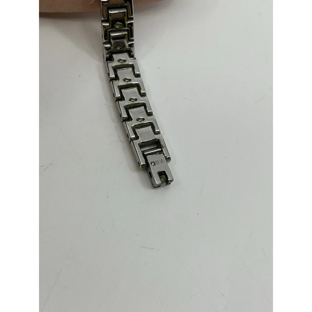 Vintage Elgin Women's Watch Gold Silver Tone Band Diamond Accent Parts Only